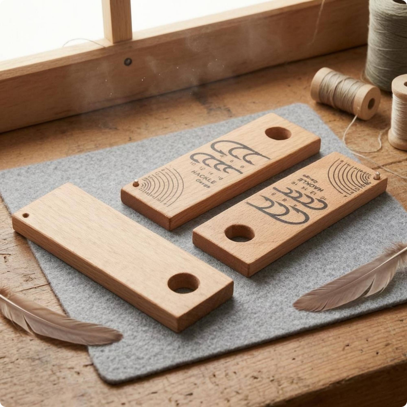 Workshop Marking Tools - 3 Peças Medidor de Hackle com