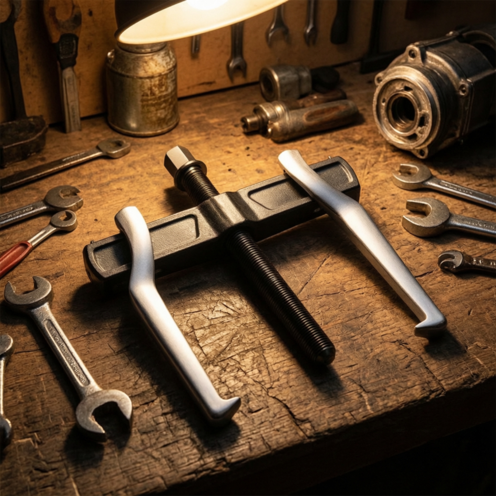 Tools In Mechanic Workshop - Extrator de Engrenagens de Duas Garras
