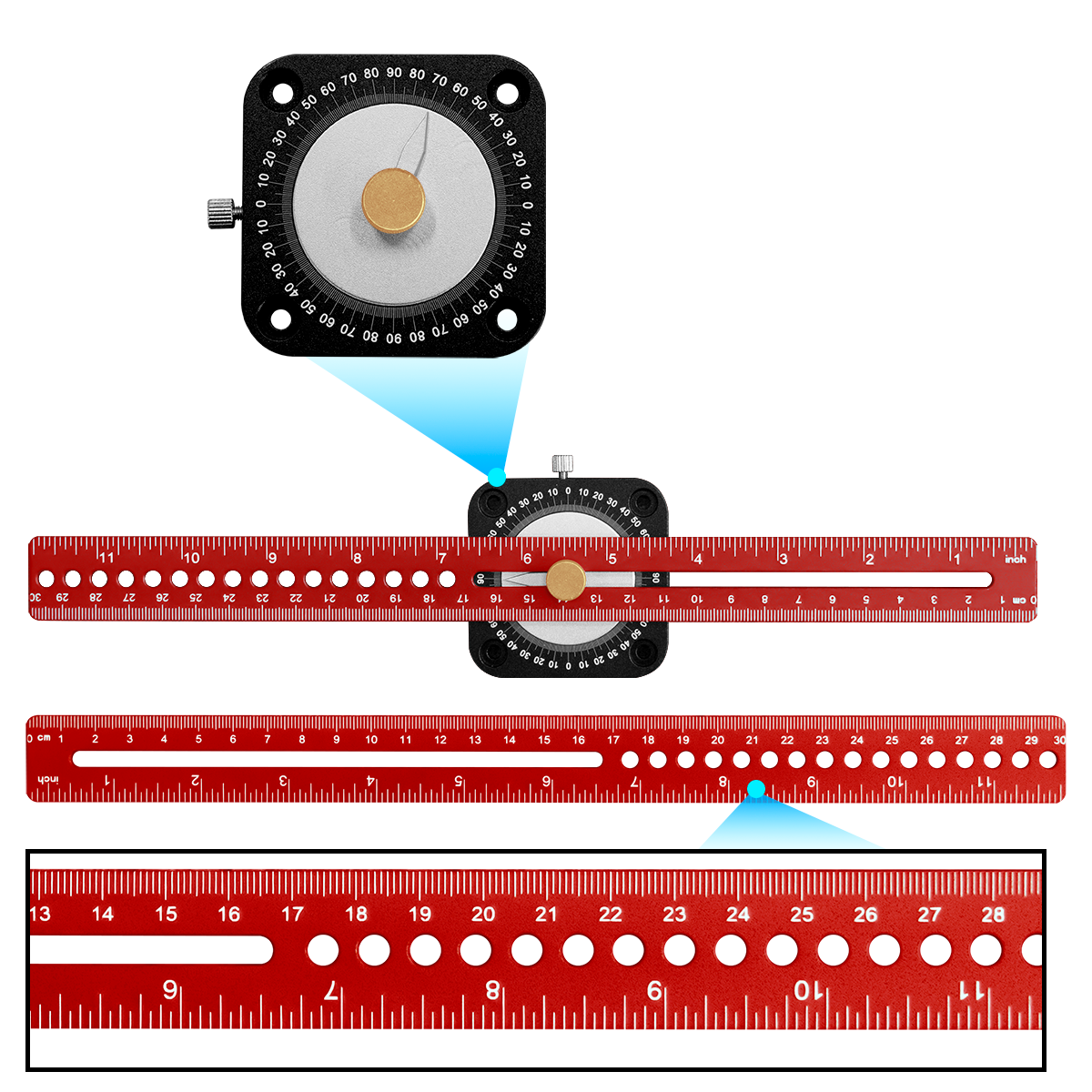 Novo Marcador de Madeira 360 ° - Workshop Measuring Tools avaliação e preço