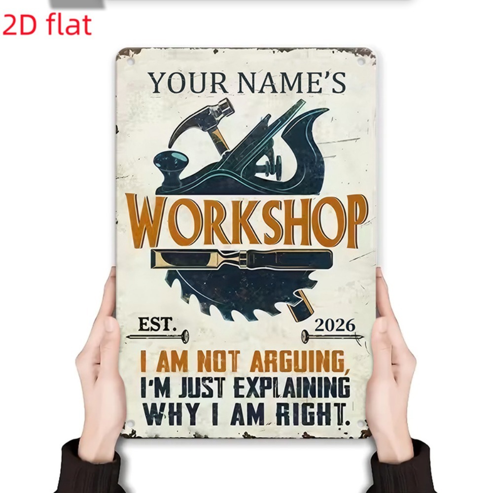 [2D Plano] 1 unidade Placa de  - Workshop Tools And Names avaliação e preço