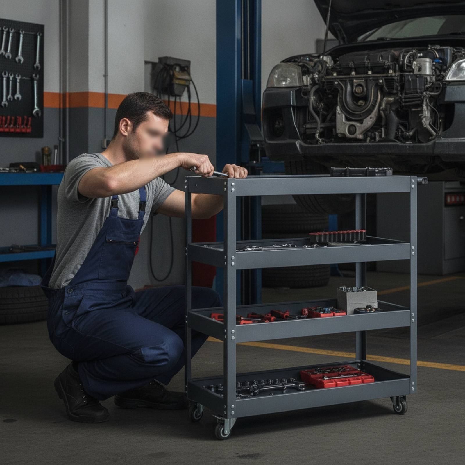 Carrinho Utilitário de Quatro  - Tools In Mechanic Workshop avaliação e preço