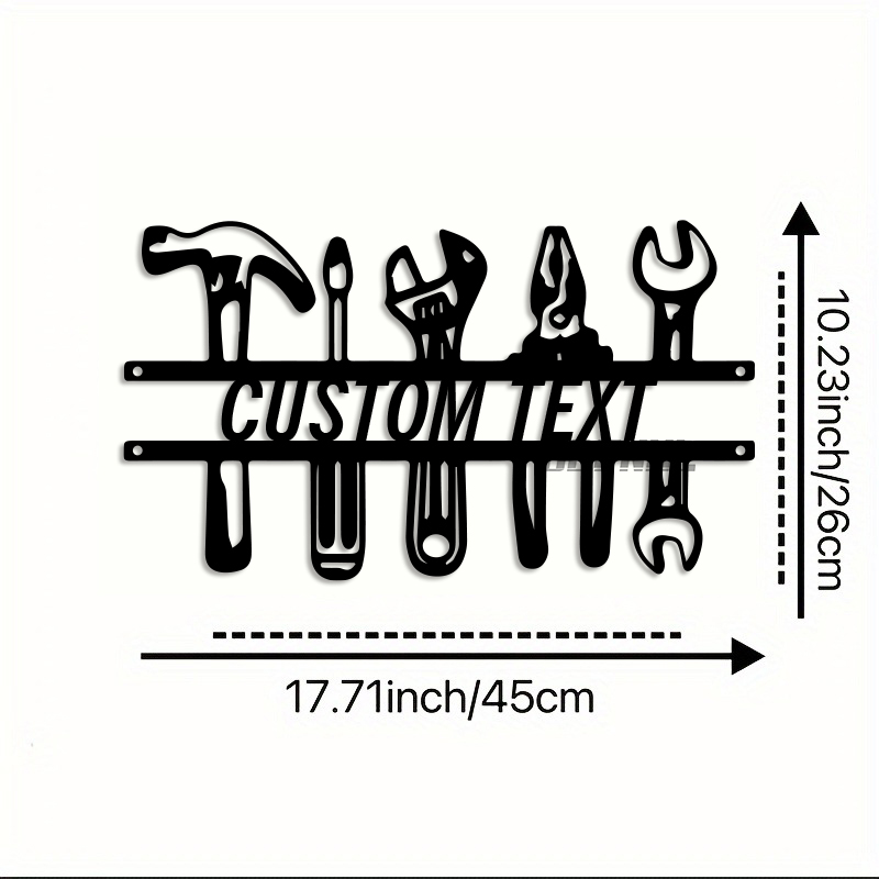 Arte de parede de ferro estilo - Workshop Tools And Names avaliação e preço