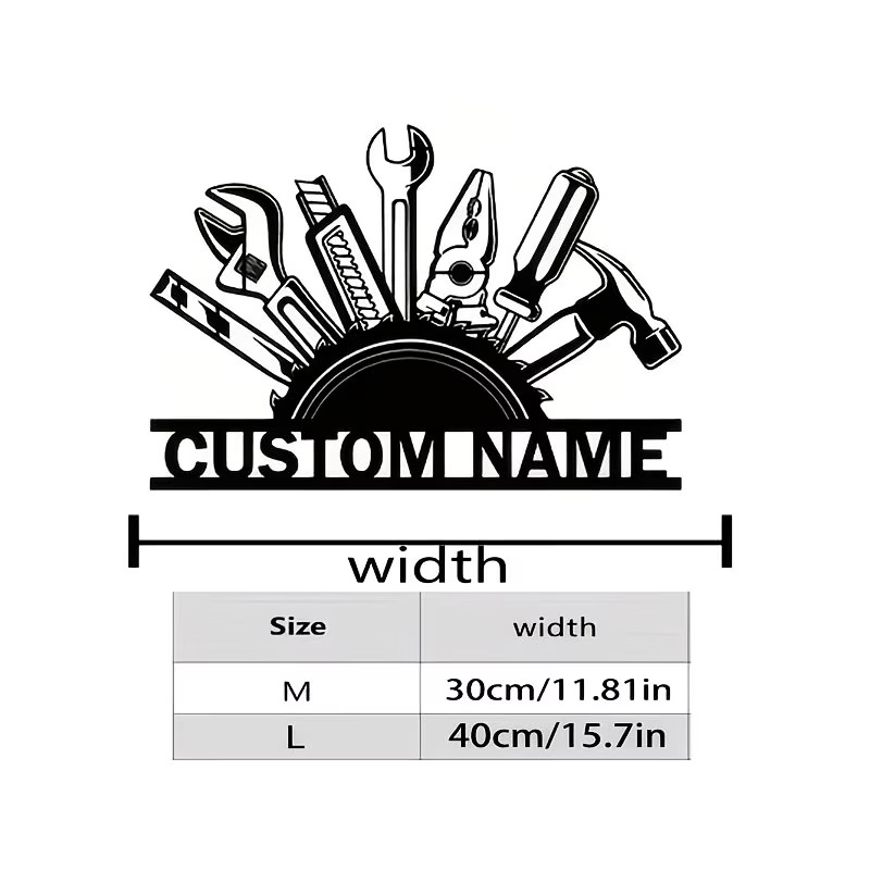 Arte de Parede em Metal Person - Workshop Tools And Names avaliação e preço