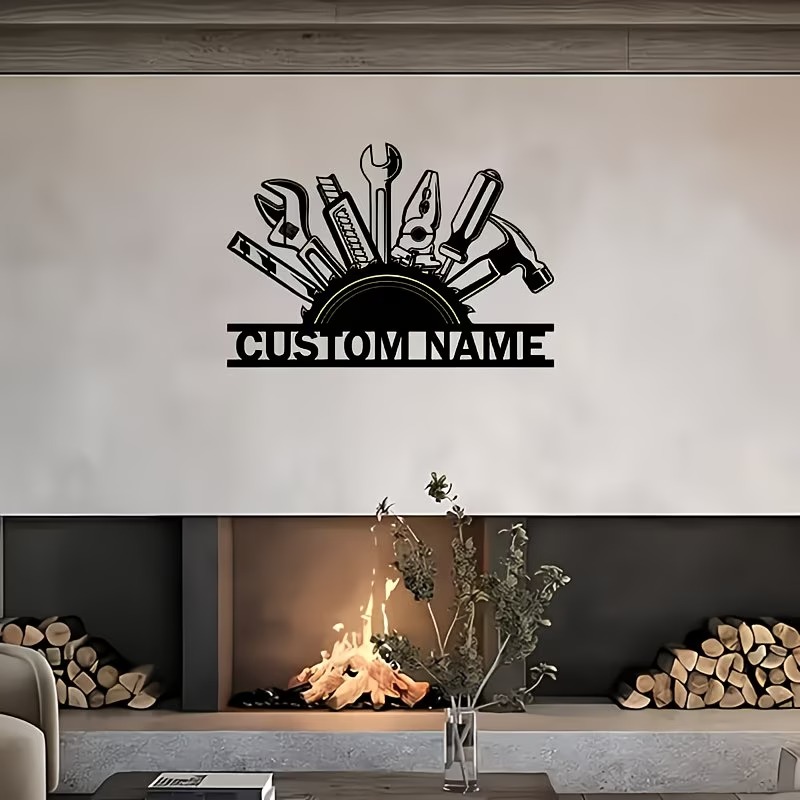 Arte de Parede em Metal Person - Workshop Tools And Names avaliação e preço